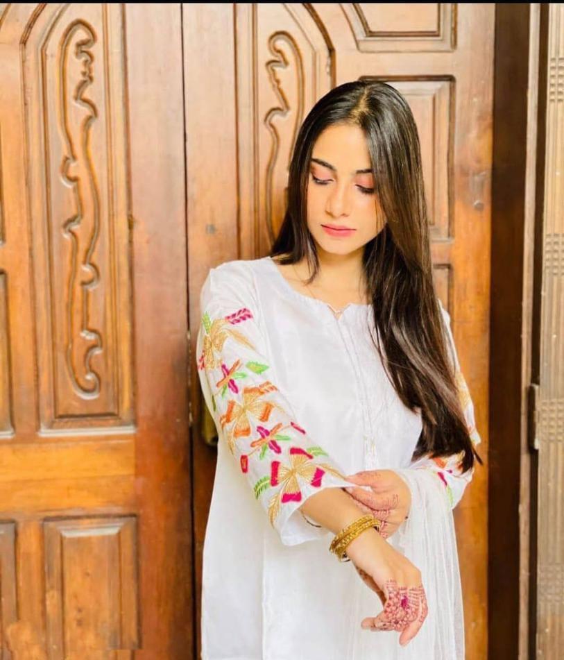 3 Pcs Women’s Stitched Katan Silk Embroidered Suit