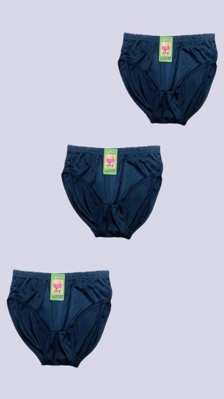 Comfortable Cotton Printed Plain Panties - 3 Pcs Set for Every Day Wear