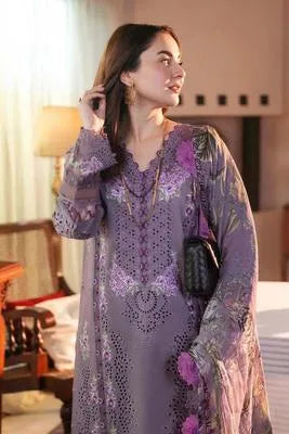 3 Pcs Women's Unstitched Embroidered Suit