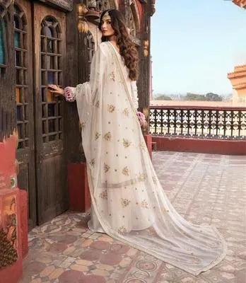 3 Pcs Women's Unstitched Embroidered Suit