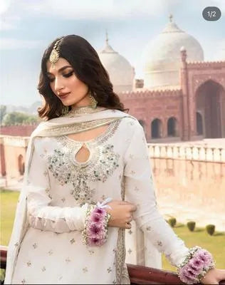 3 Pcs Women's Unstitched Embroidered Suit