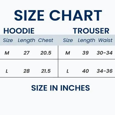 2 Pcs Men's Fleece Printed Zipper Track Suit
