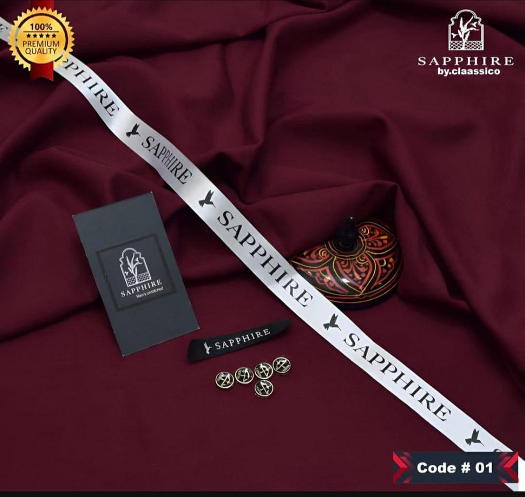 Men’s Unstitched Wash And Wear Plain Suit