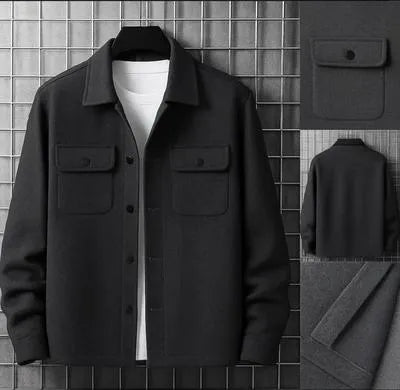 Men's Fleece Plain Jacket