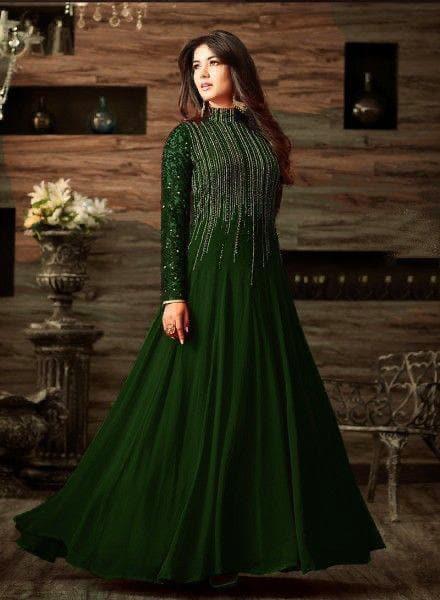 3 Pcs Women's Unstitched Zari Tilla Embroidered Suit