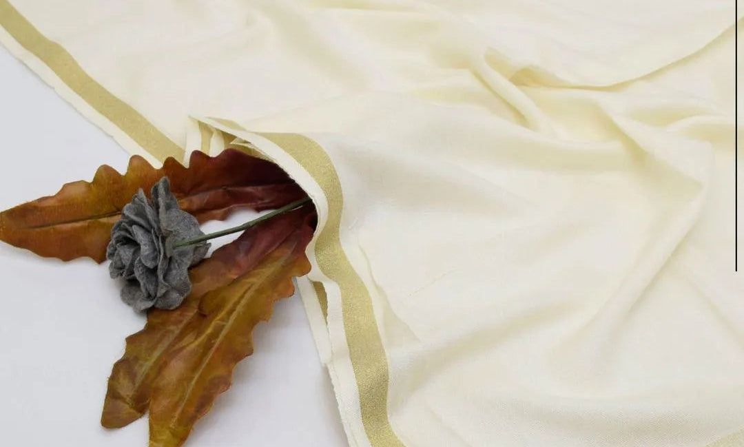 Women's Pashmina Wool Zari Tilla Shawl