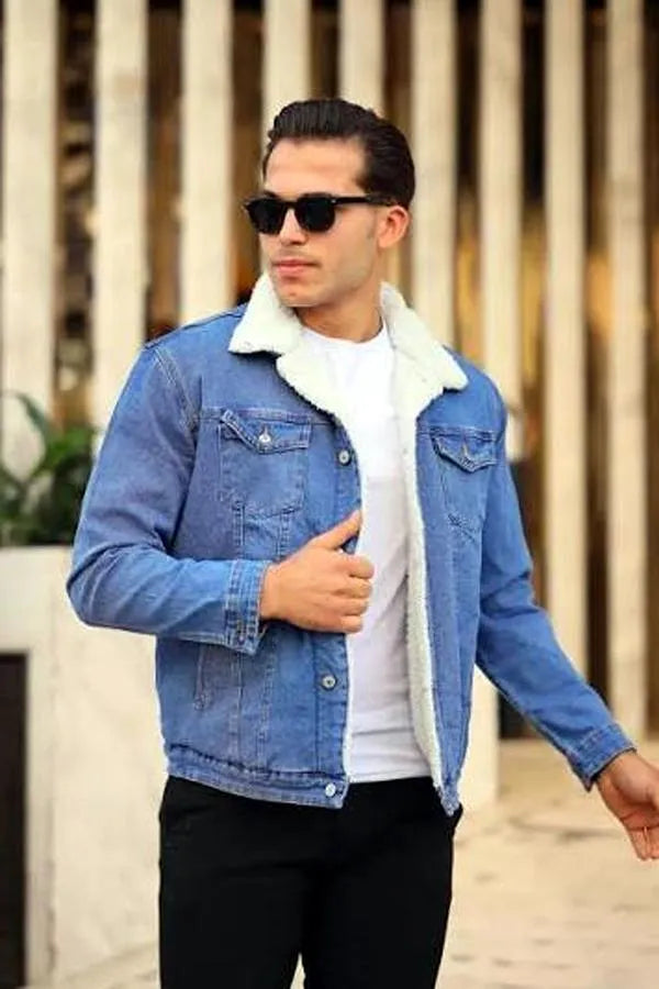 Men's Denim Plain Jacket